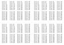 4 таблицы умножения на лист